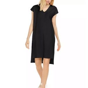 NWT Eileen Fisher Black Short Sleeve Shift Dress